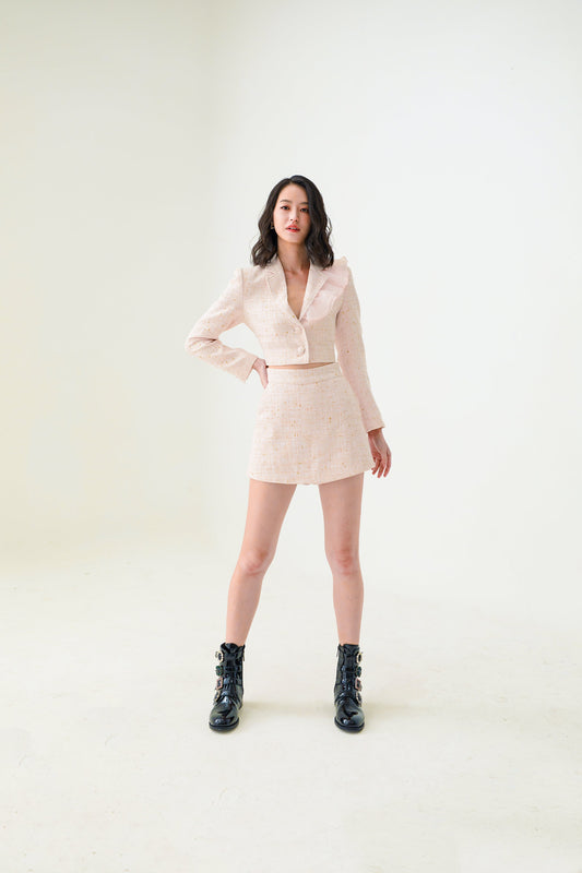 Emiliana Light Pink Tweed Jacket