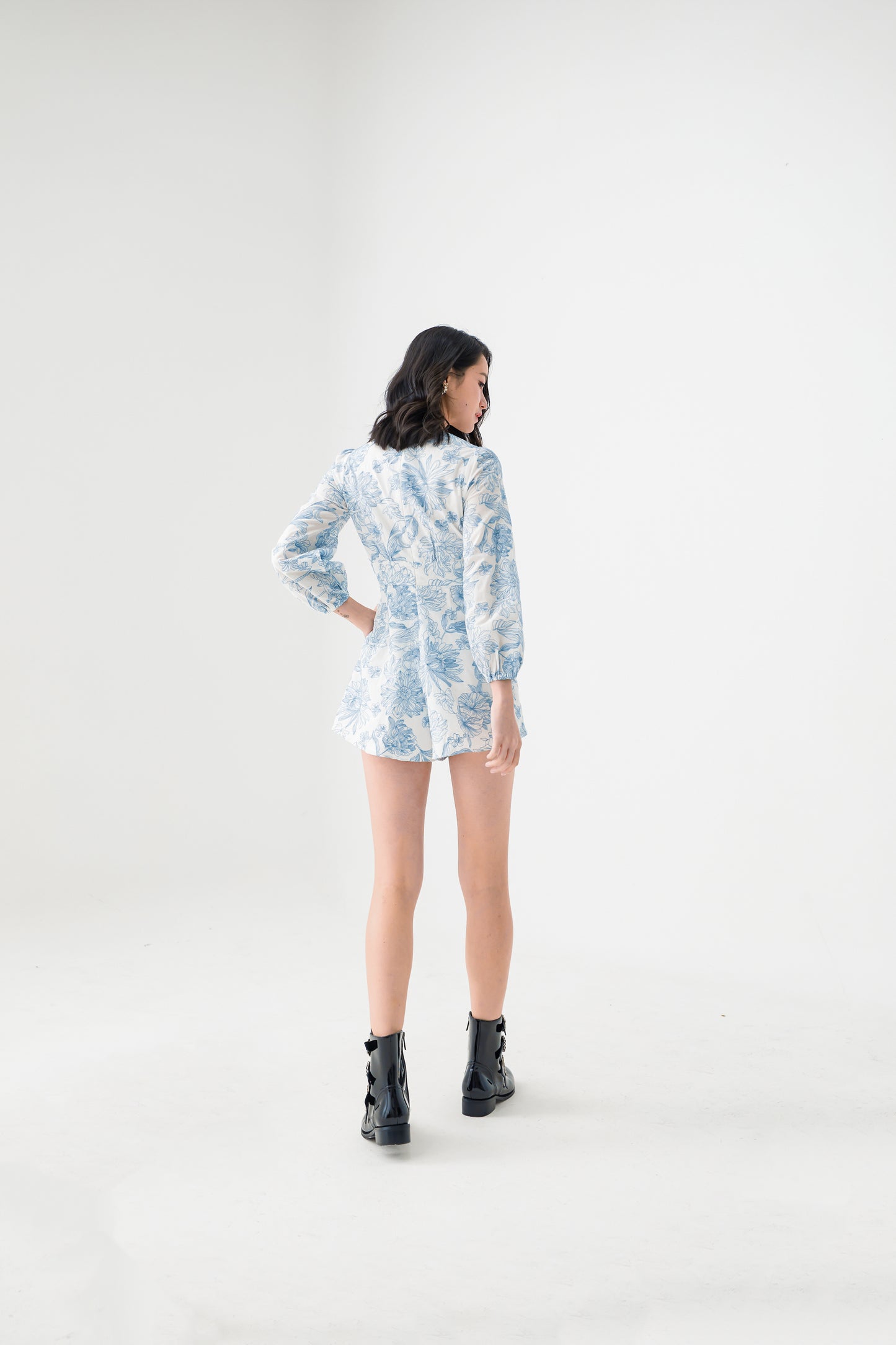 Emmalee Floral Stitches Romper