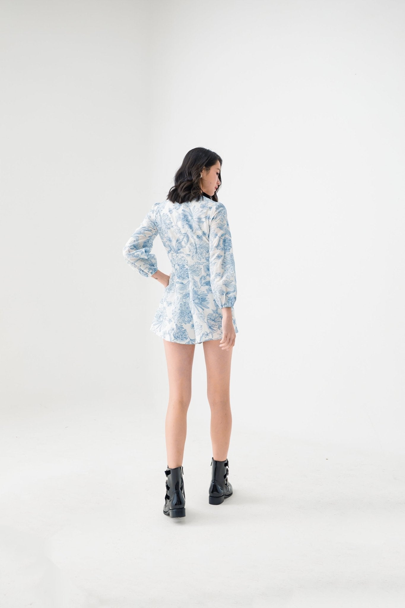 Emmalee Floral Stitches Romper - Nimisski