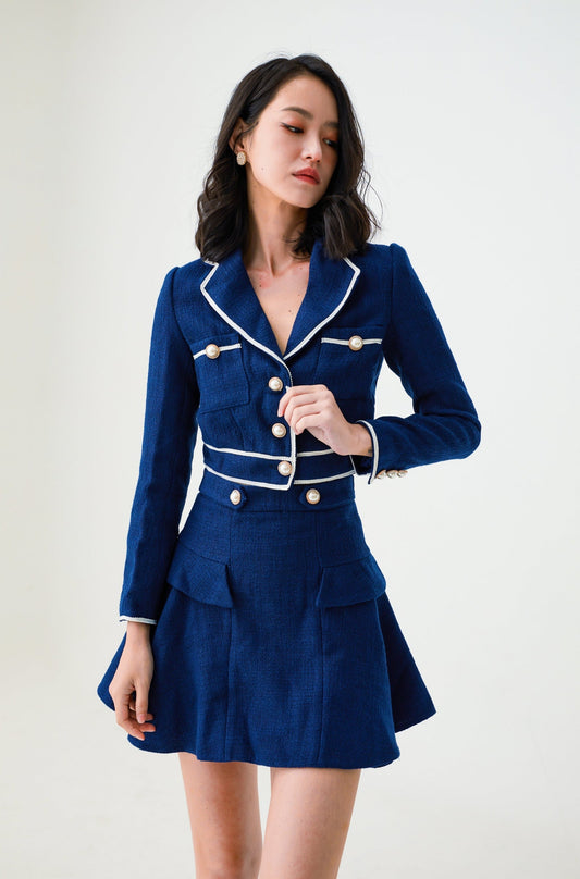 Dilla Navy Tweed Jacket