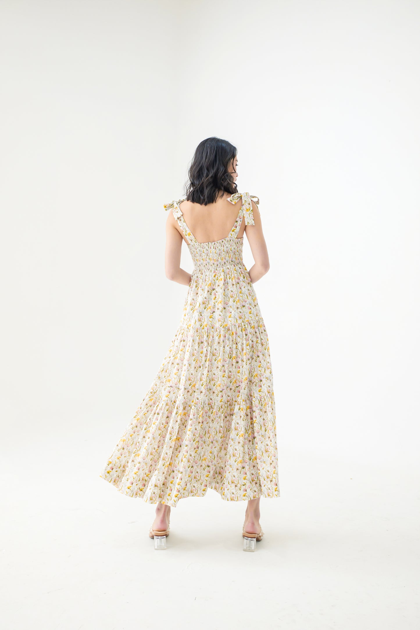 Edie Floral Print Tiered Dress