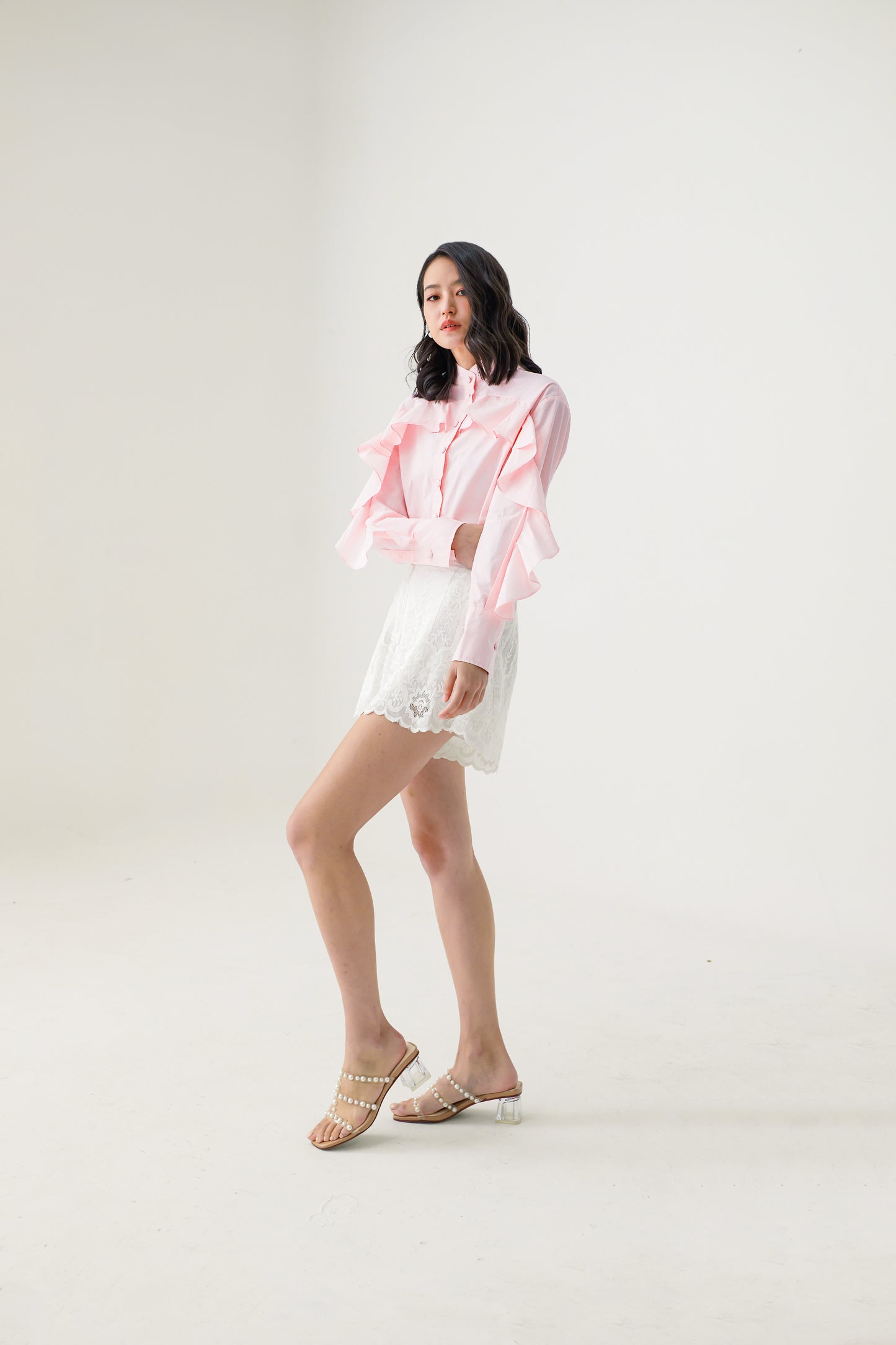 Eunice Pink Ruffles Top