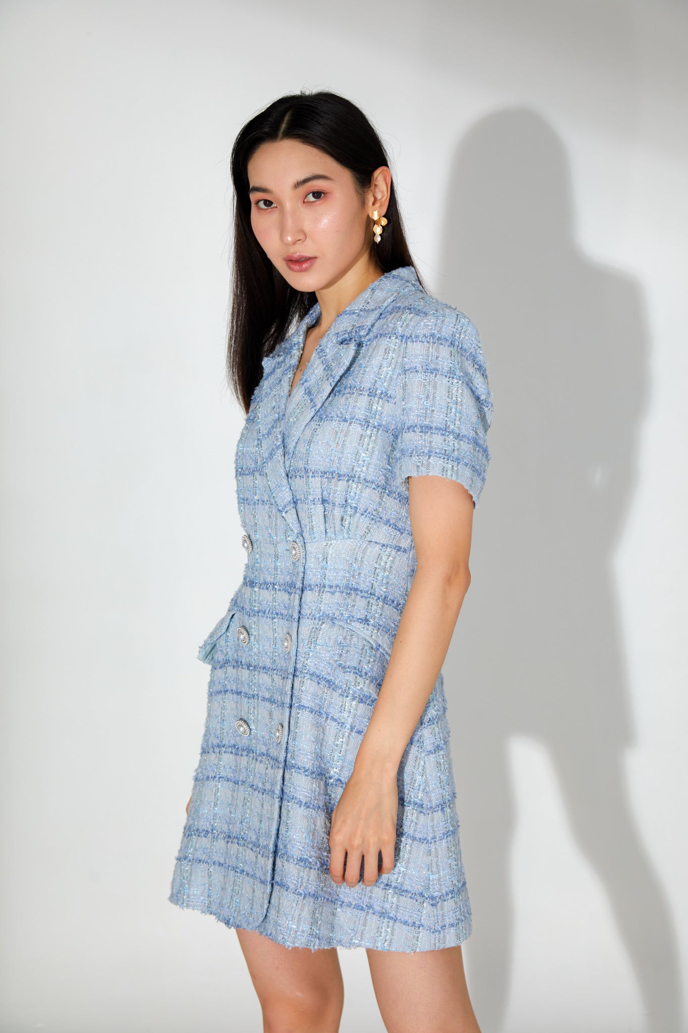 Davina Tweed Jacket Dress Light Blue