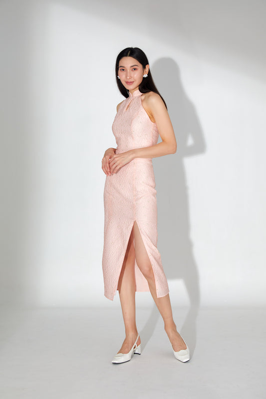 Jennie Mandarin Collar Halter Top