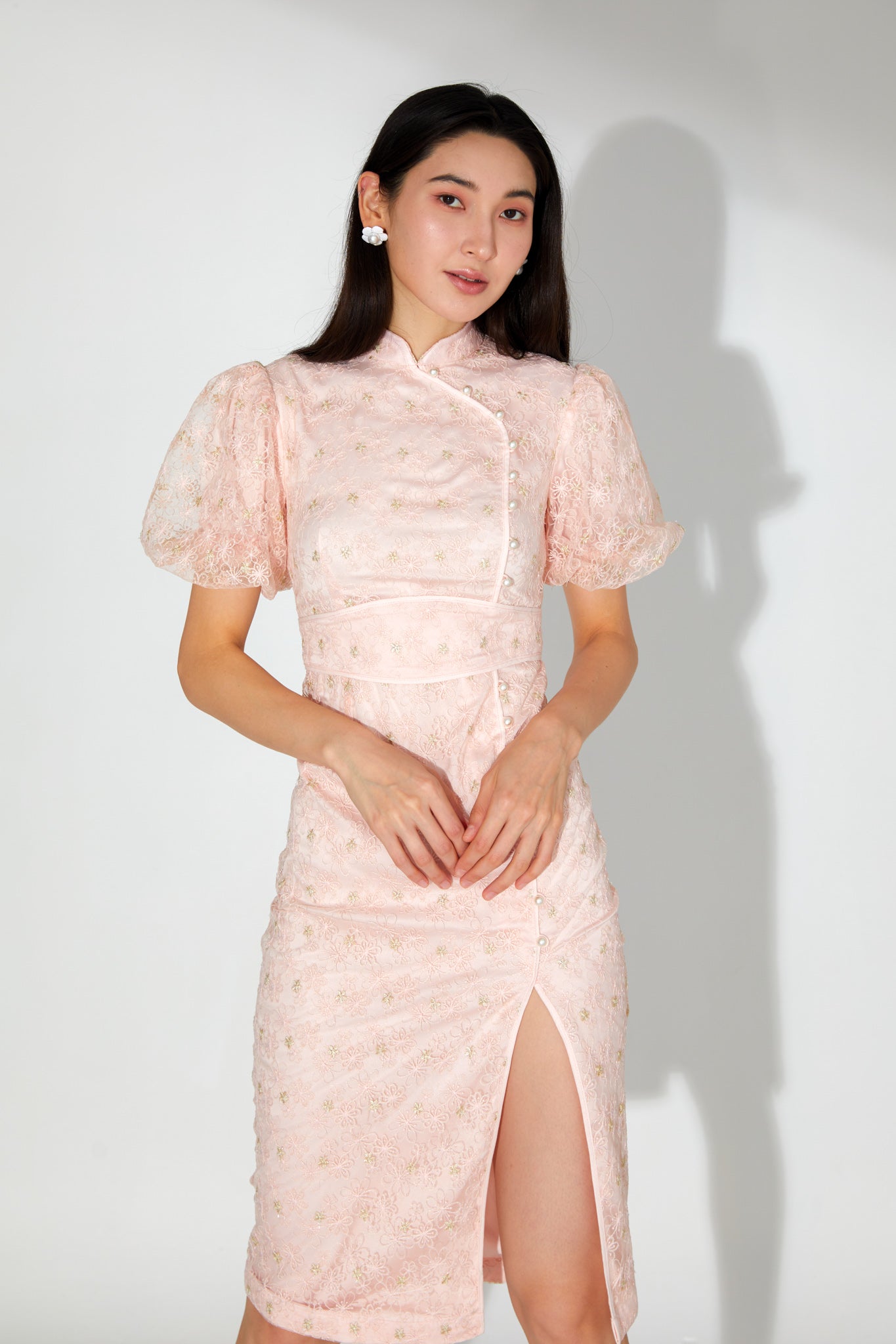 Hilda Lace Midi Cheongsam