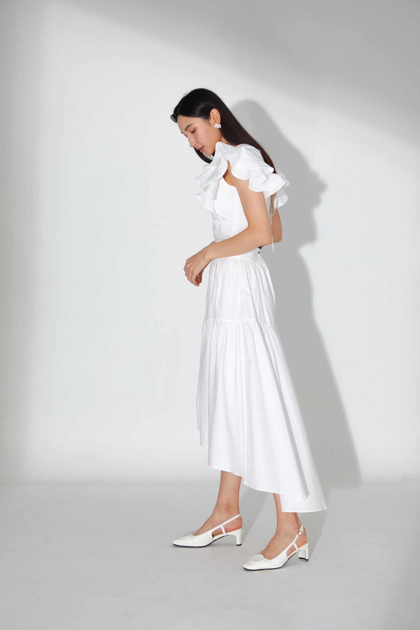Erica Ruffles Sleeves Cropped Top