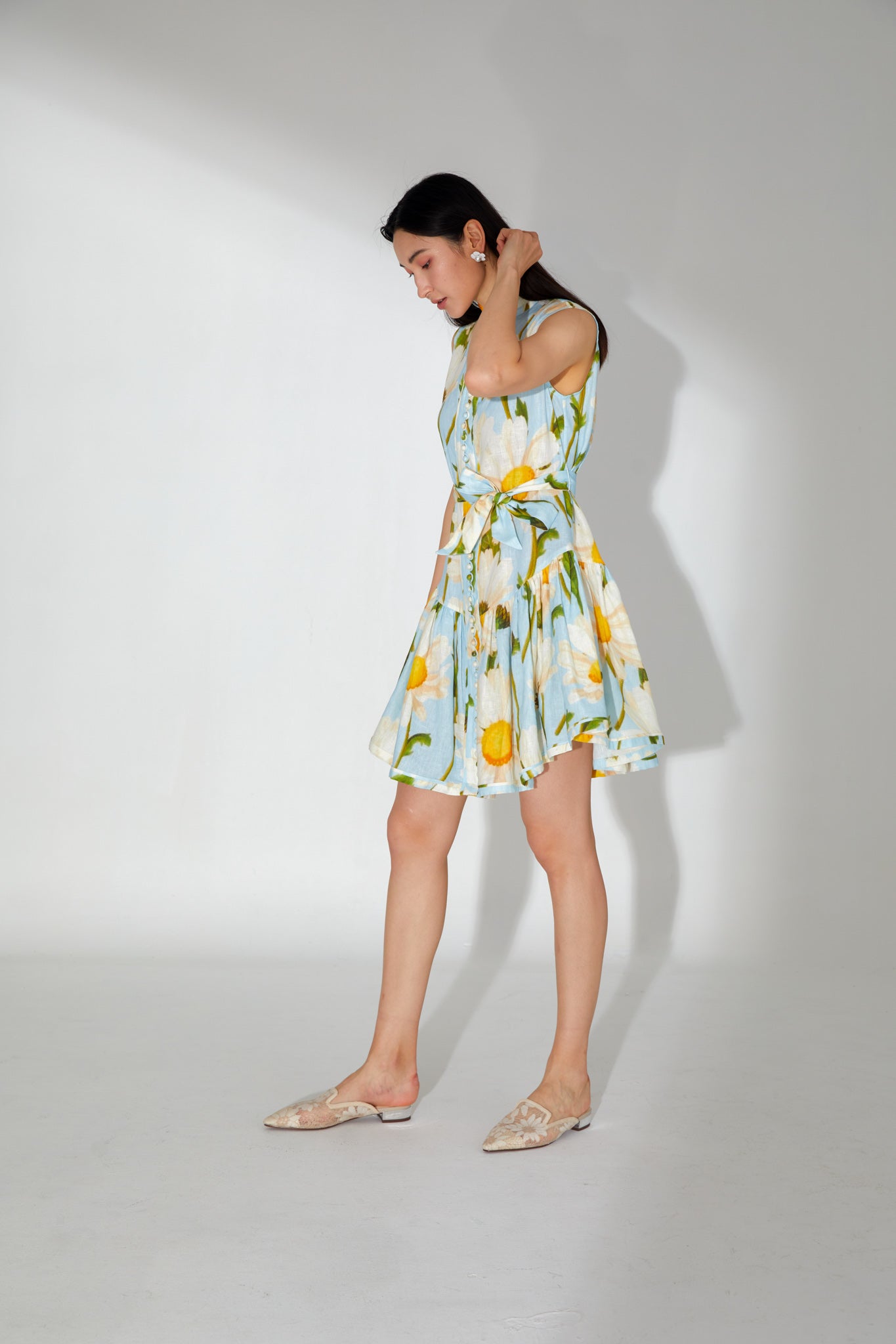 Frida Floral Asymmetrical Hem Dress