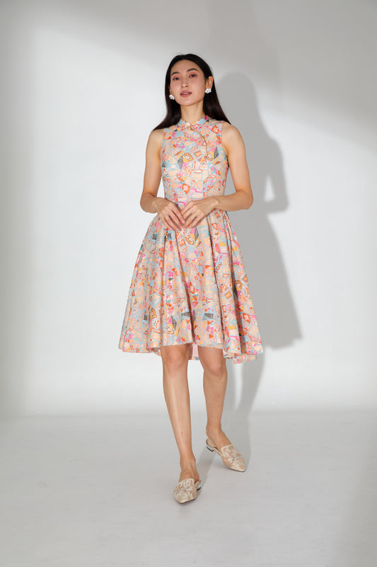 Freida Sleeveless Sequin Cheongsam