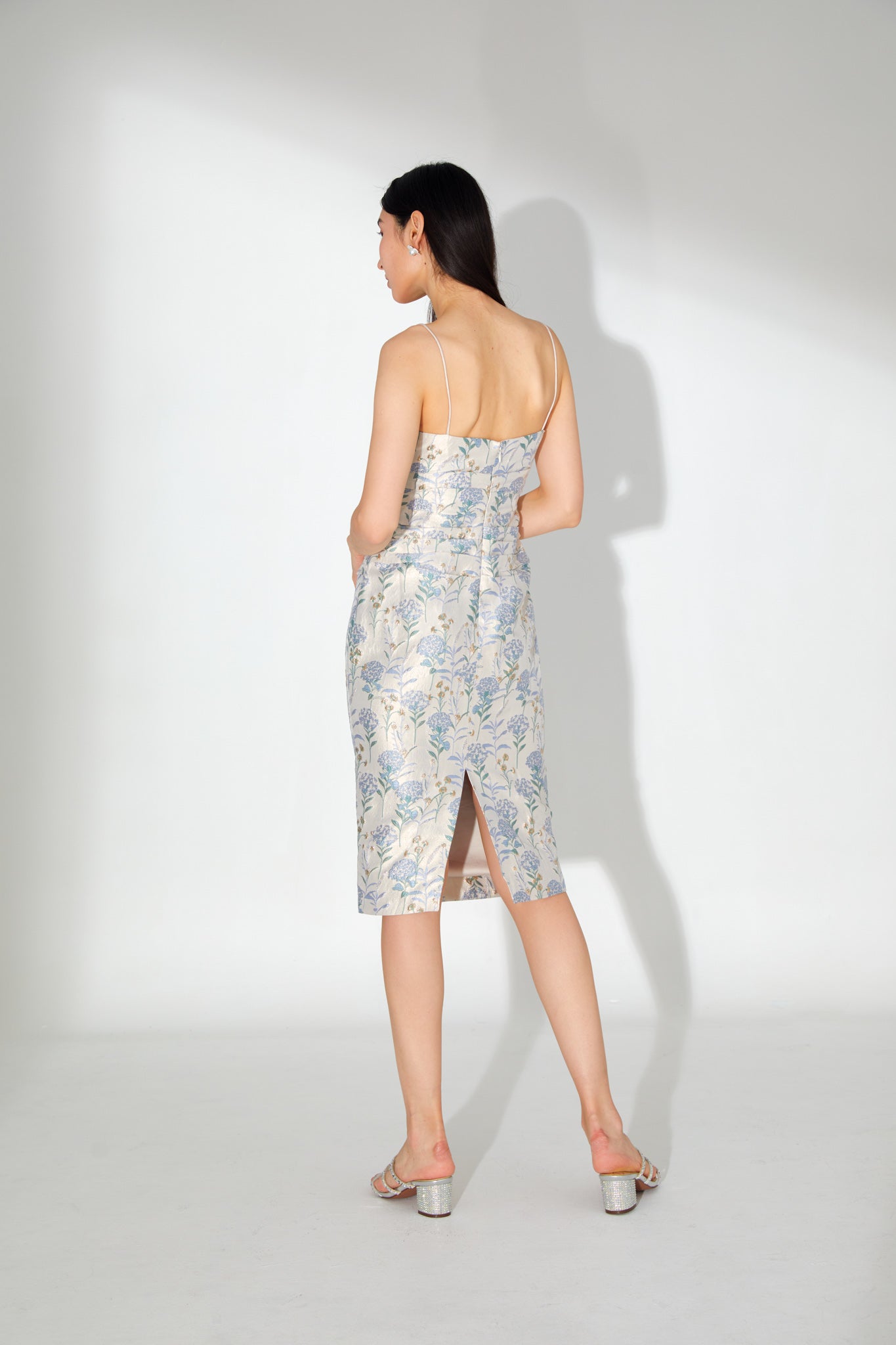 Grace Ruched Brocade Dress