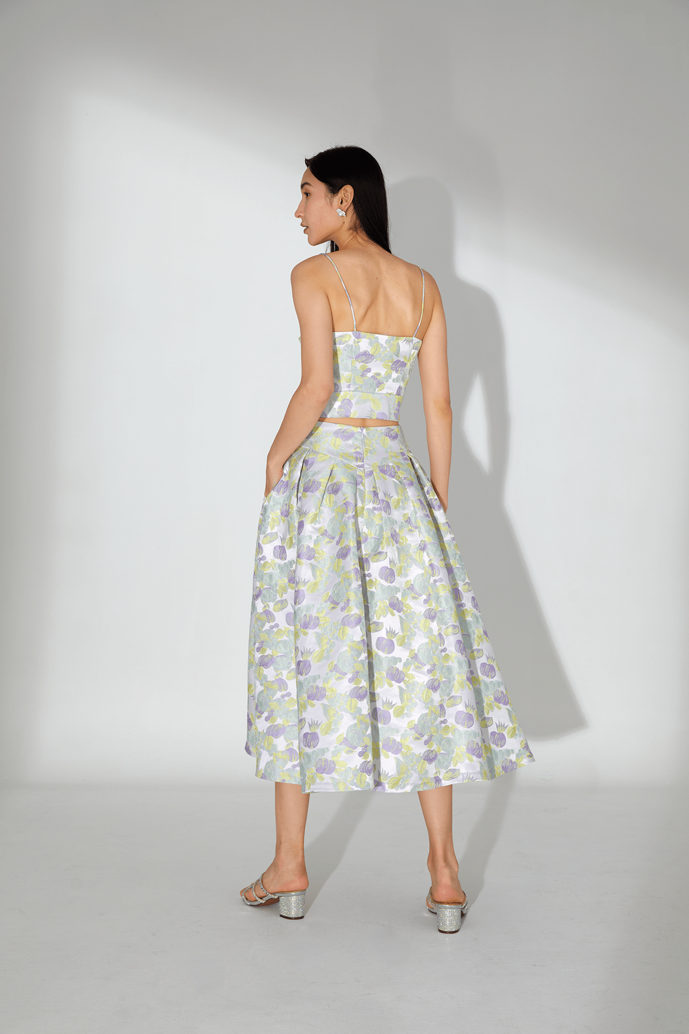 Jade Brocade Strap Top - Nimisski