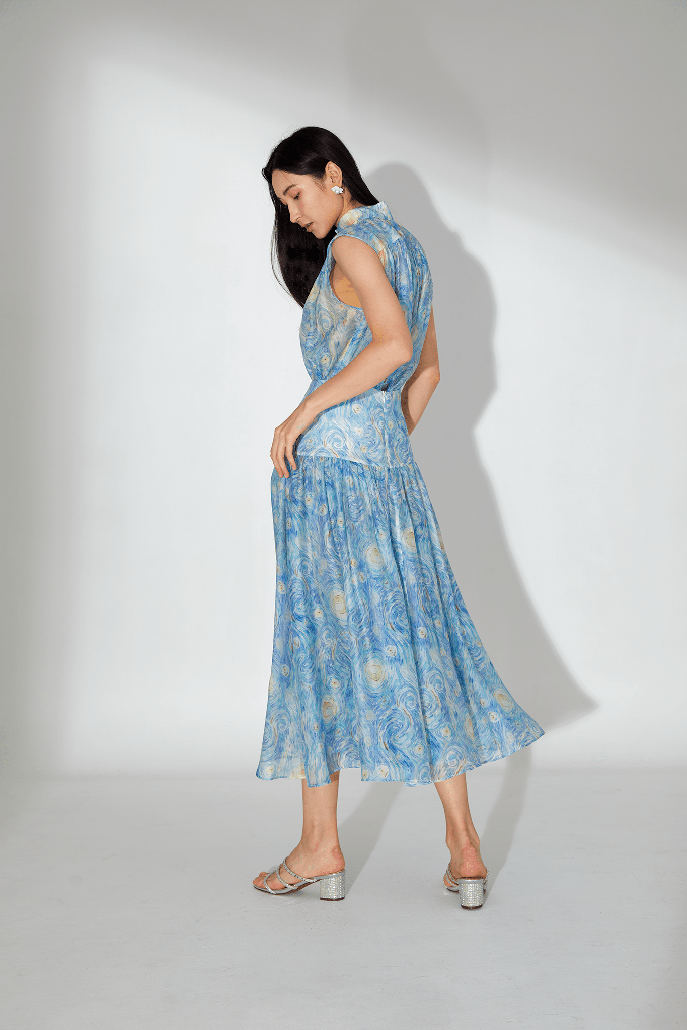 Juliette Chiffon Abstract Printed Skirt - Nimisski