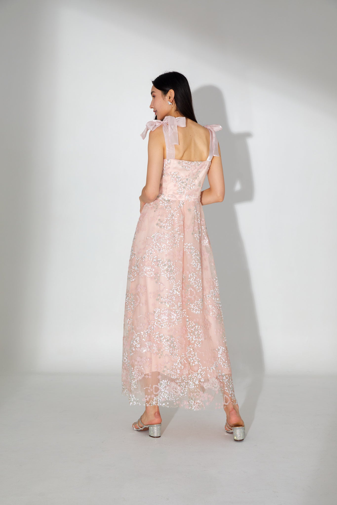 Francisca Sequin Embroidered Tulle Maxi Dress