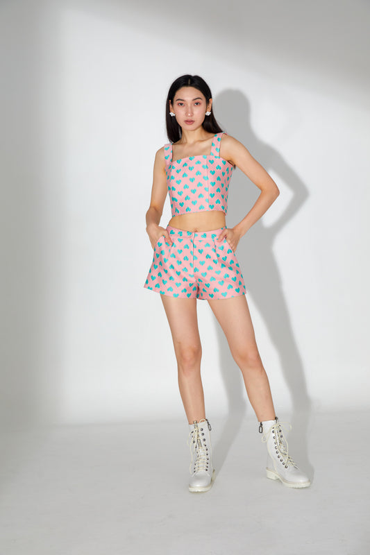Izzy Heart Printed Shorts