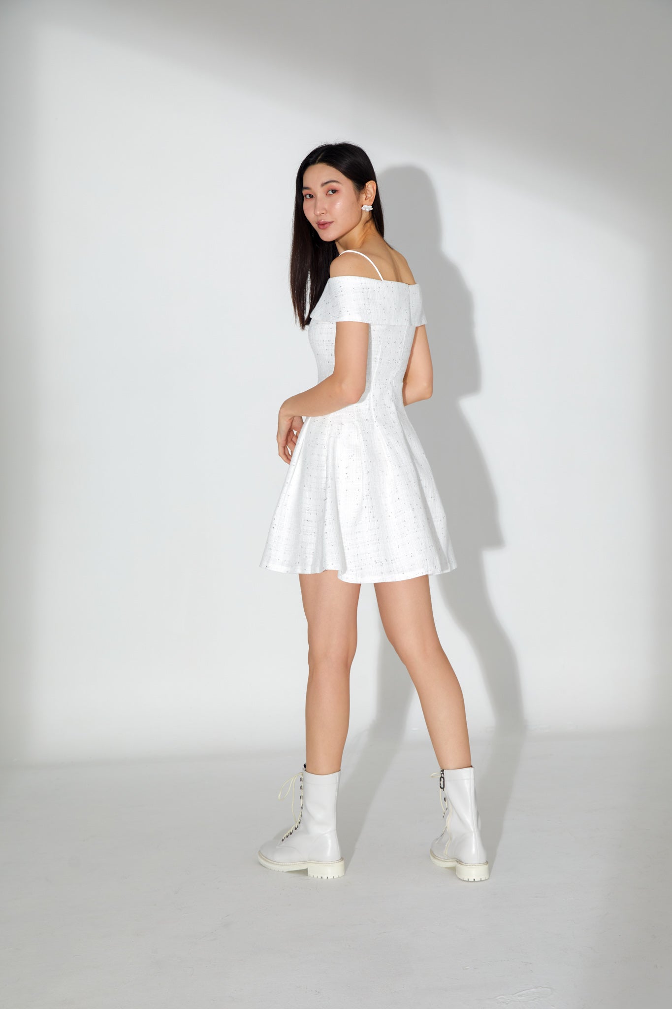 Eila White Off Shoulder Dress