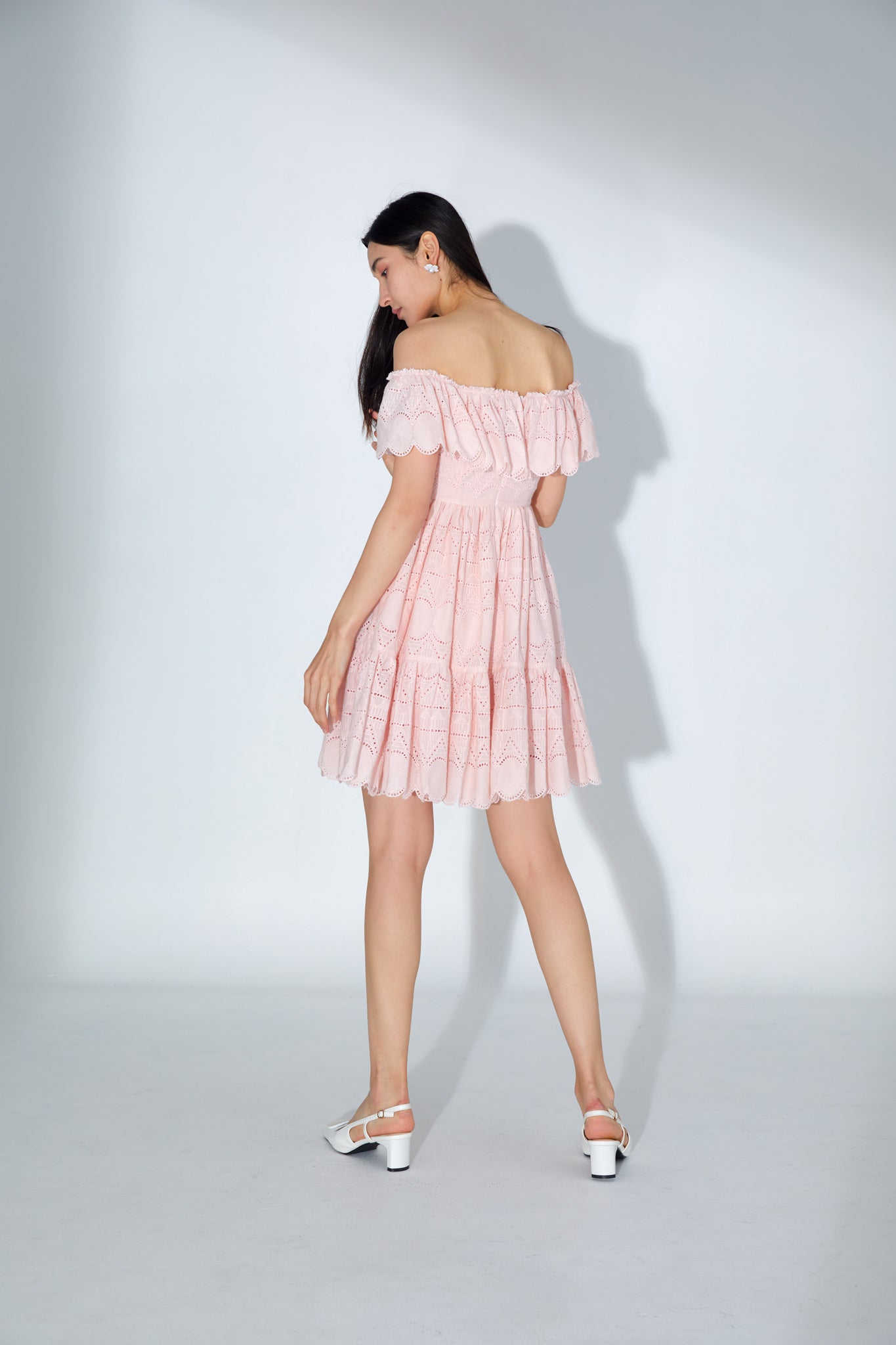 Evelynn Pink Embroidered Dress