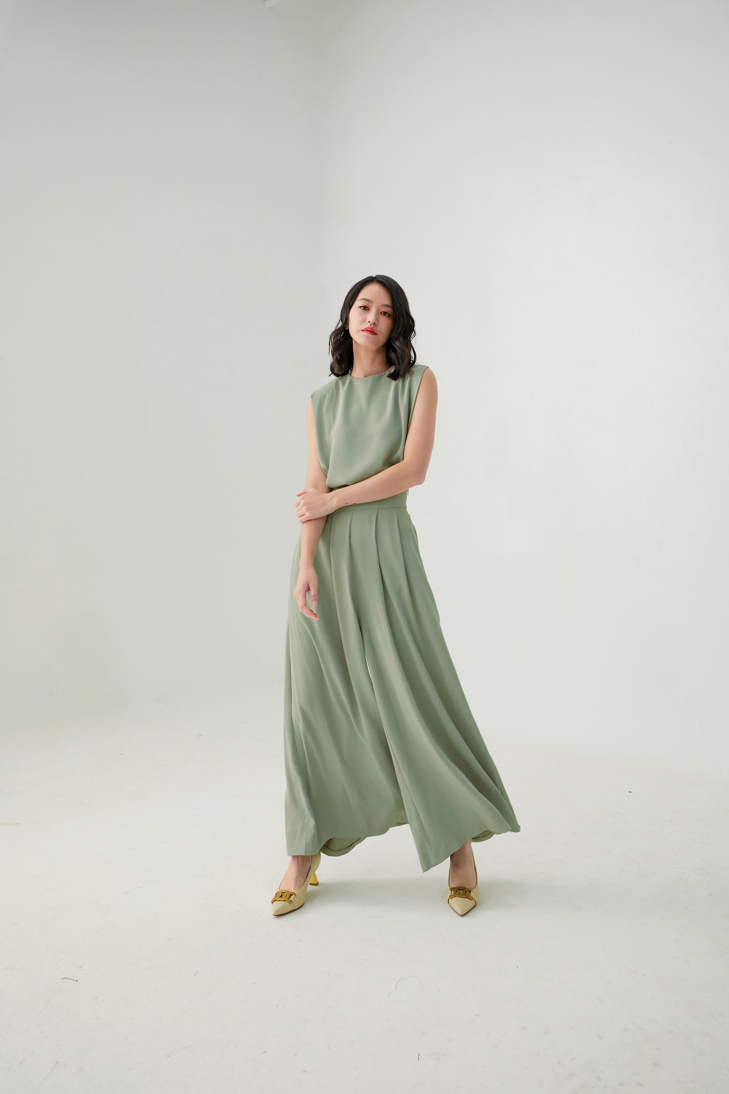 Elyssa Dusty Green Top