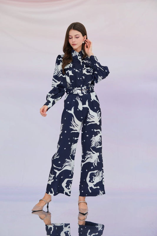 Emmie Long Sleeves Printed Top - Nimisski