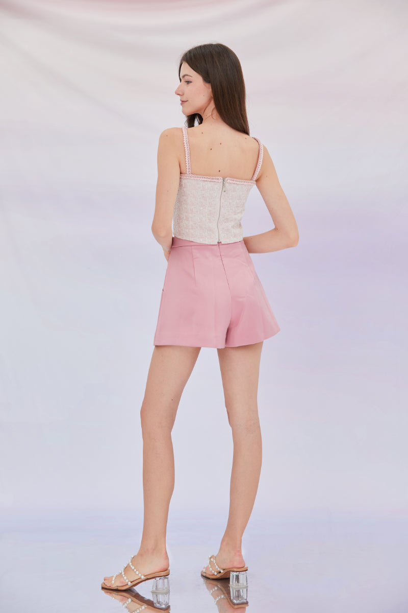 Jenny Rose Pink A-line Shorts