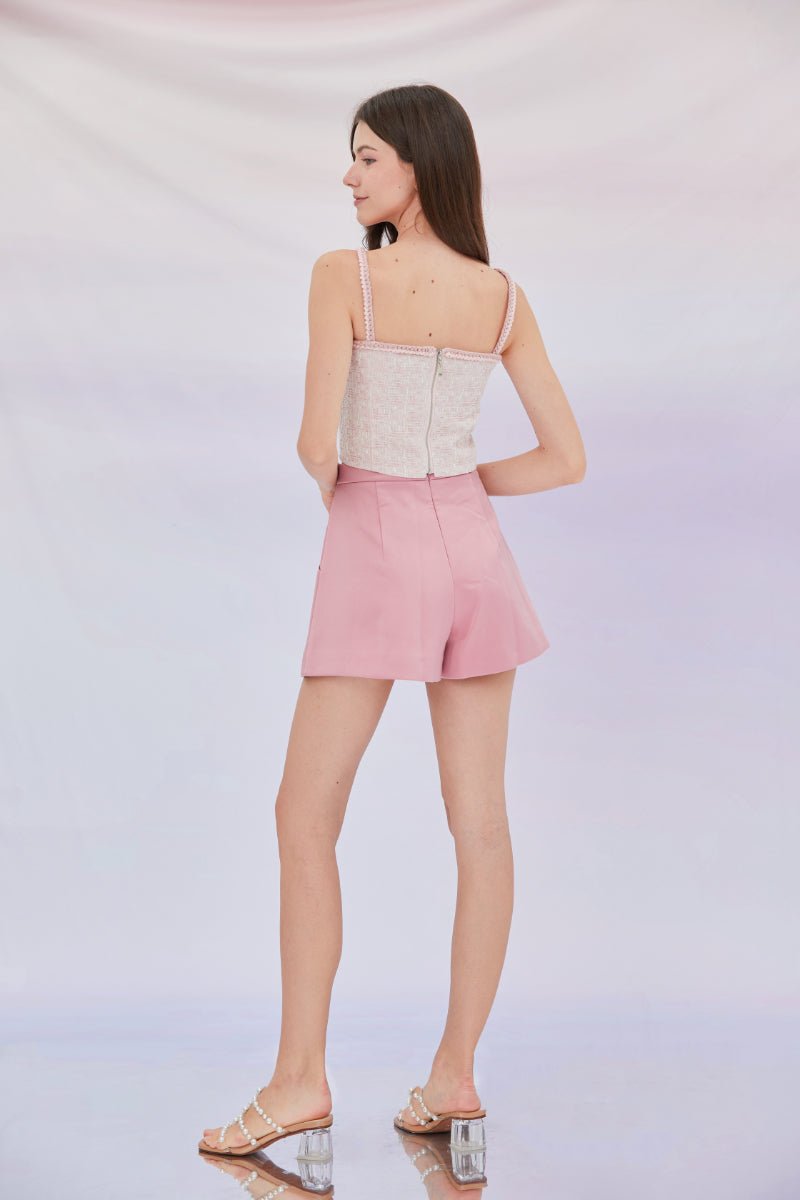 Jenny Rose Pink A - line Shorts - Nimisski