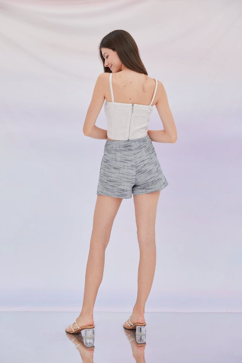 Emmy Grey Slub Jacket & Shorts Set - Nimisski