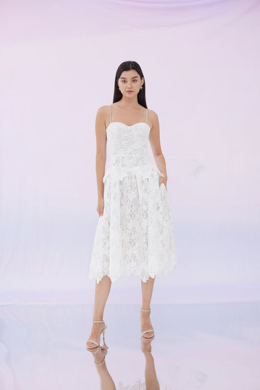 Gabriela White Lace Dress