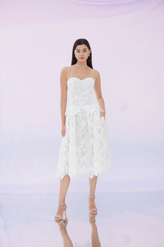 Gabriela White Lace Dress - Nimisski