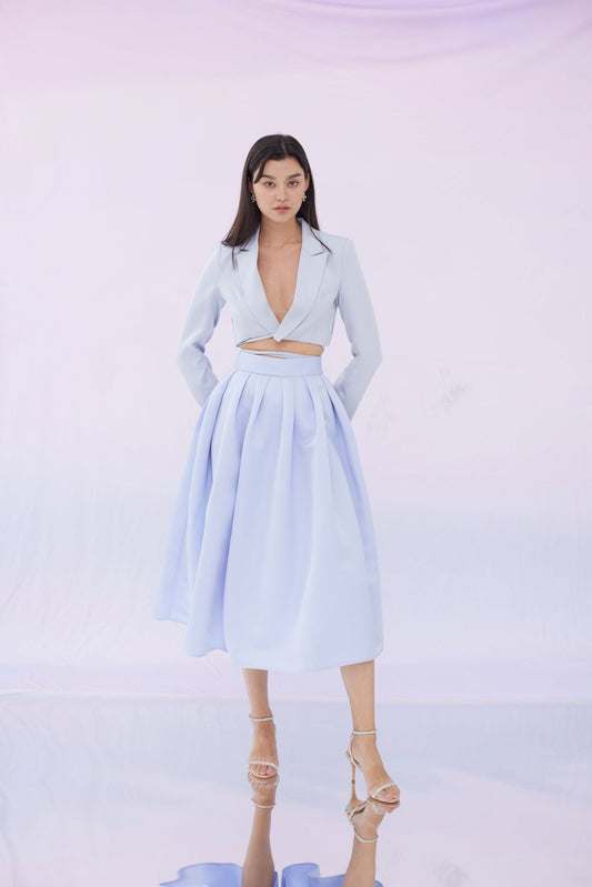 Geneva Lilac Pleated Skirt - Nimisski