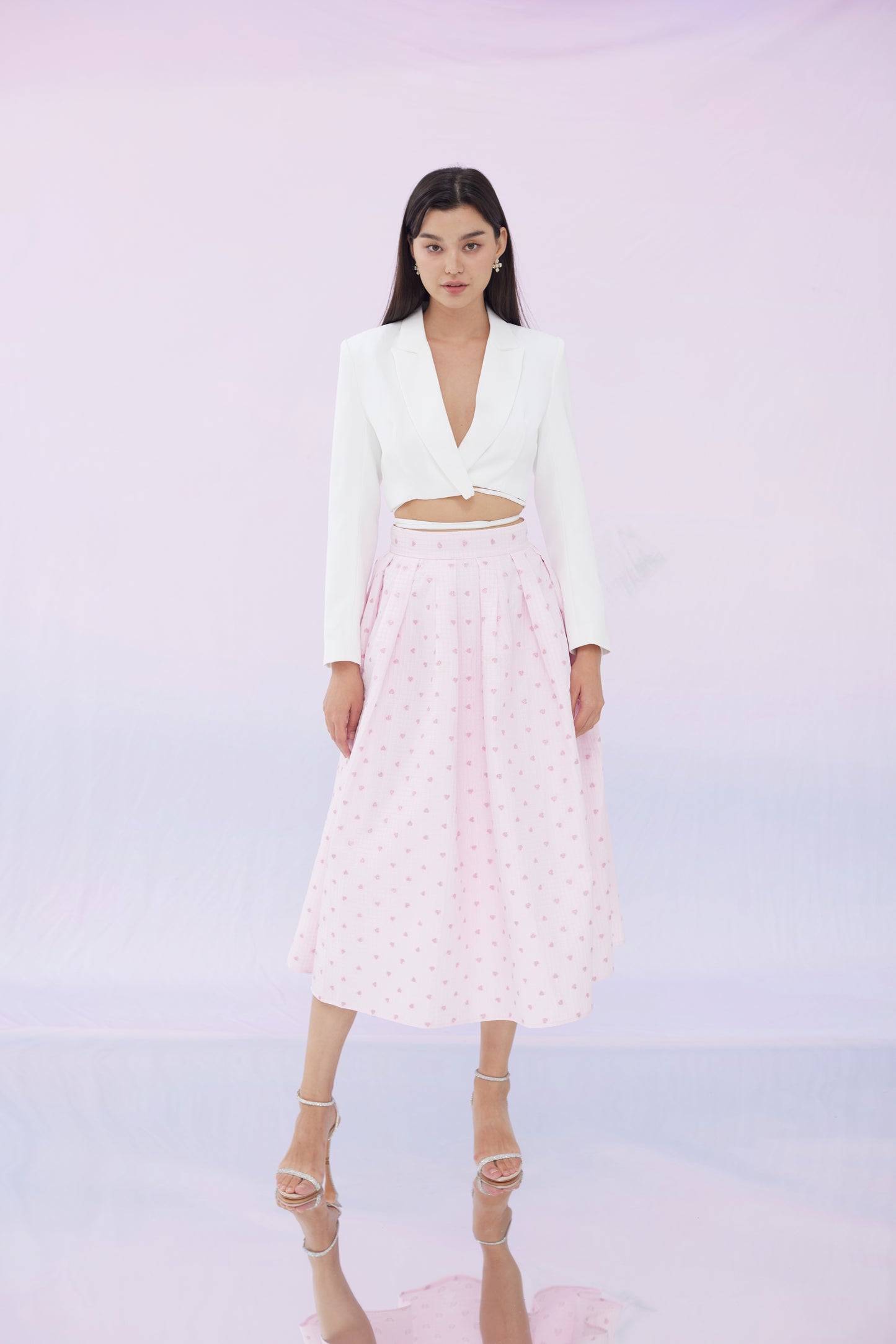 Gaia Pink Love Pleated Skirt