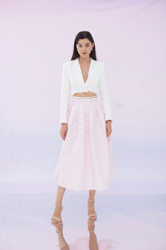 Gaia Pink Love Pleated Skirt - Nimisski