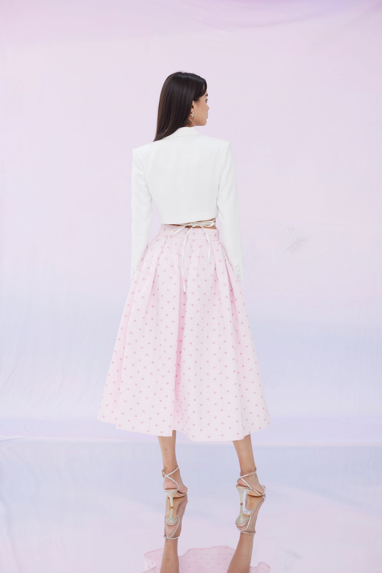 Gaia Pink Love Pleated Skirt