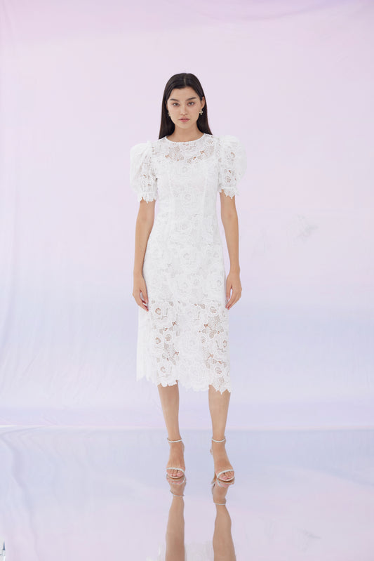 Georgia White Lace Dress
