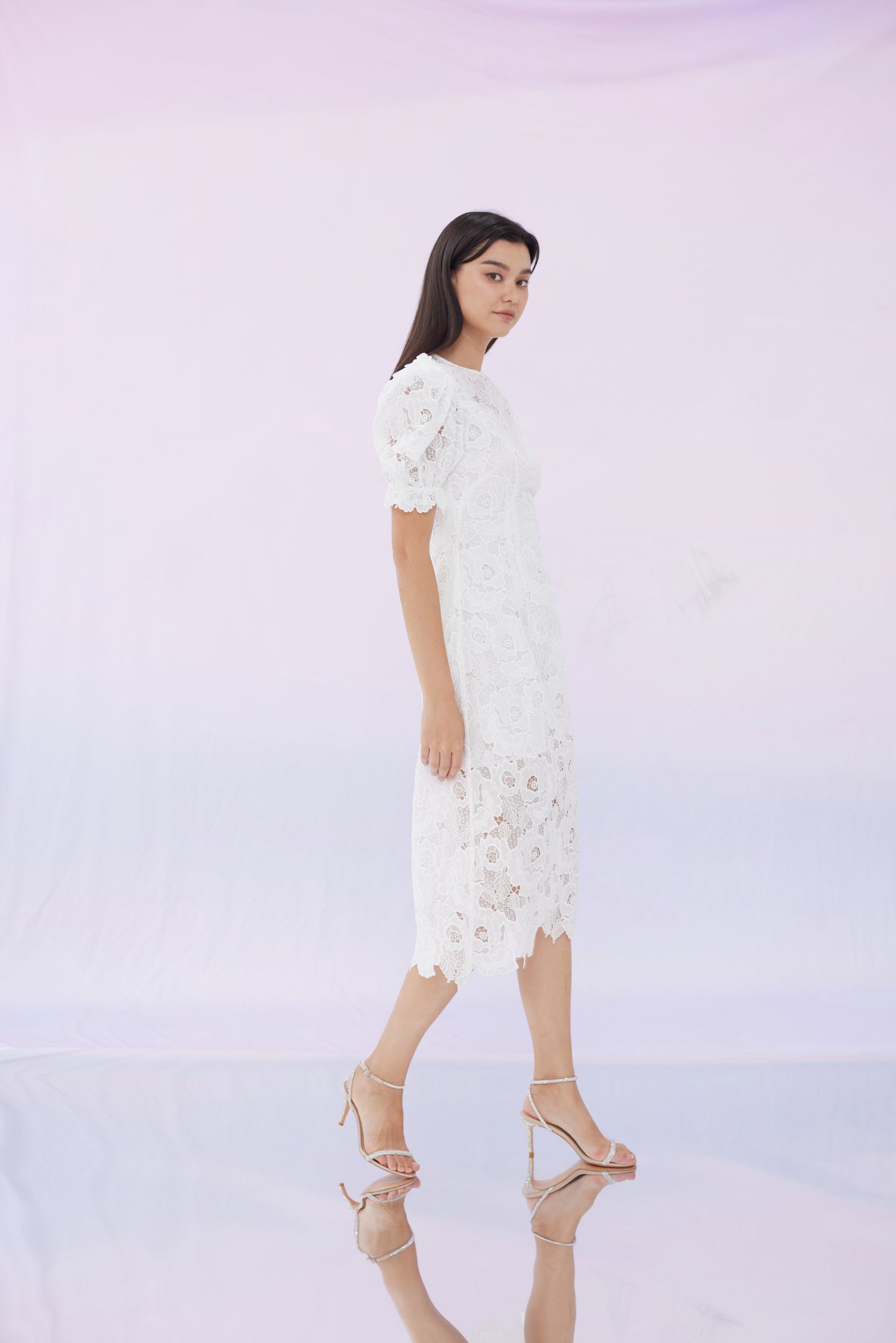 Georgia White Lace Dress