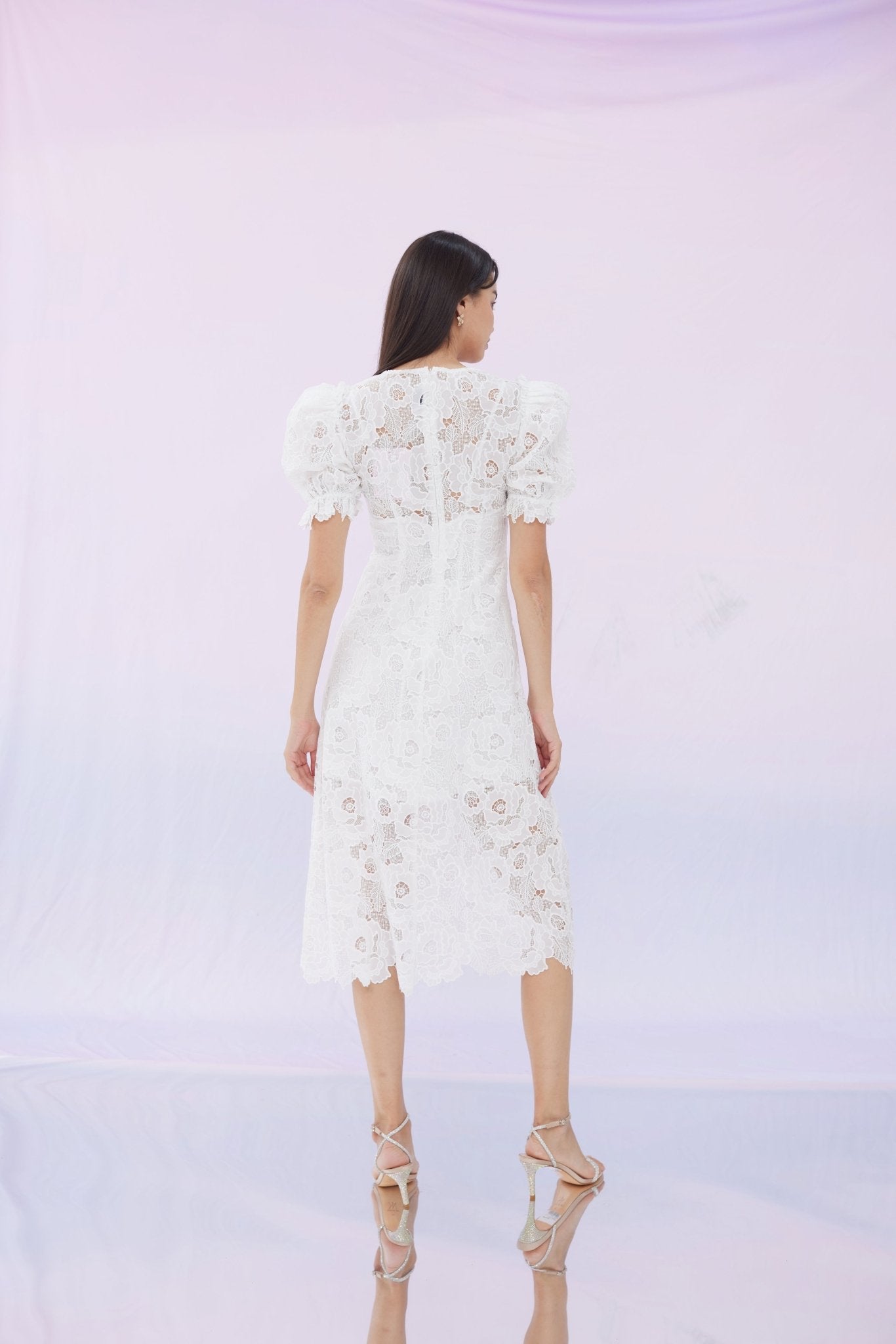 Georgia White Lace Dress - Nimisski