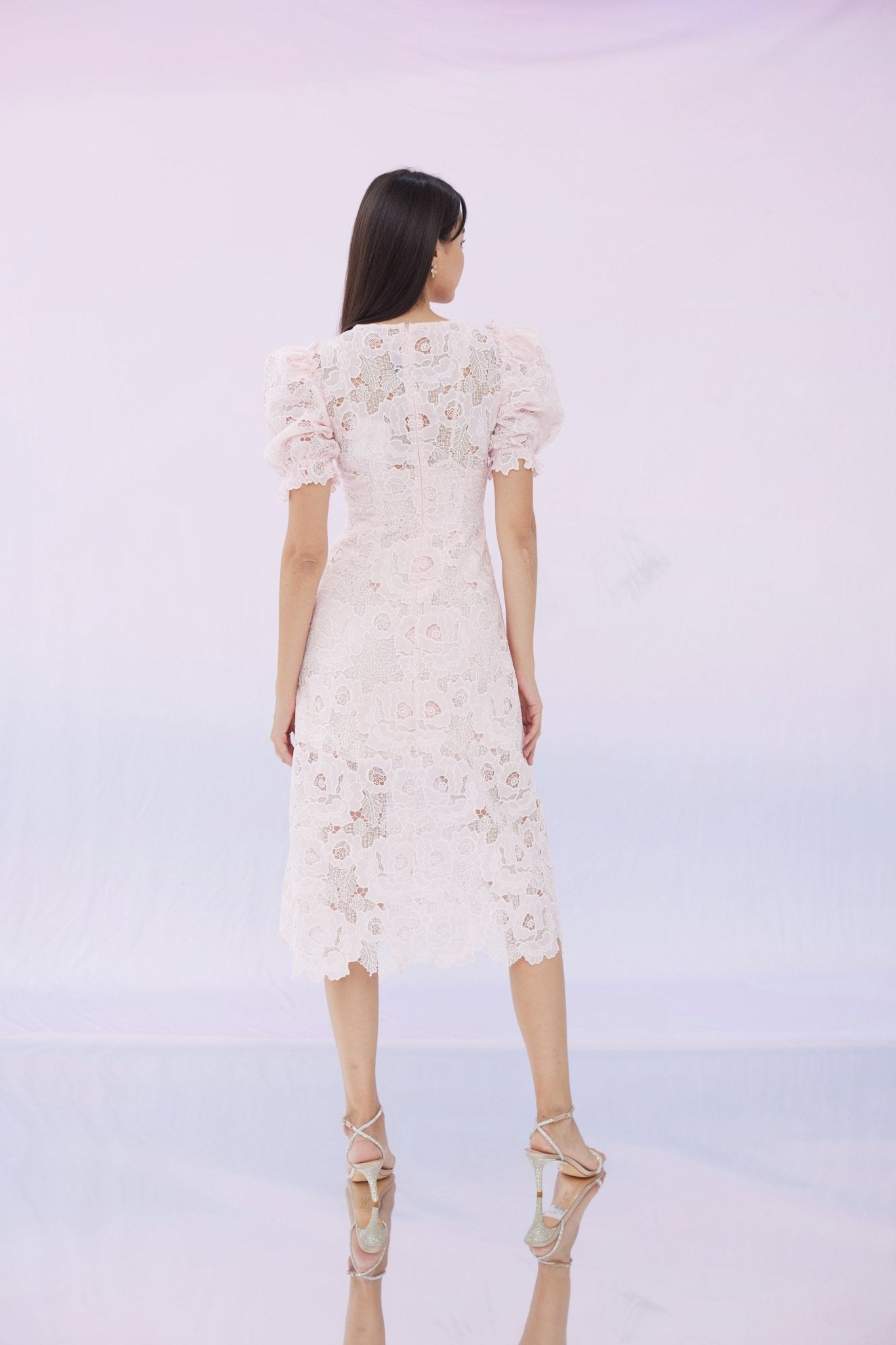 Georgia Pink Lace Dress - Nimisski