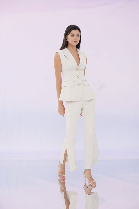 Emmalyn Beige Pants - Nimisski