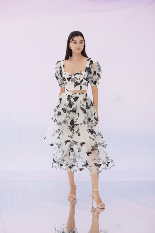Finnley Black Butterfly Skirt