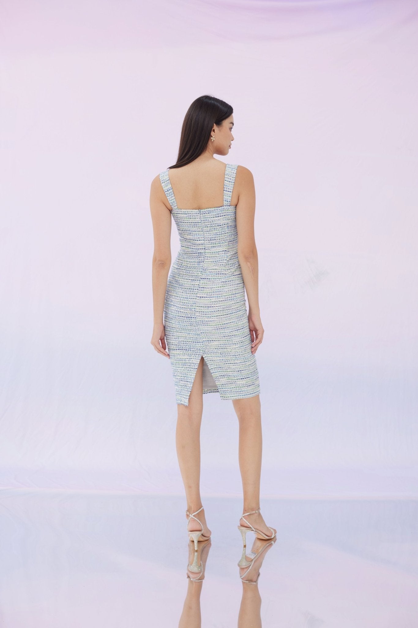 Fayth Blue Tweed Dress - Nimisski