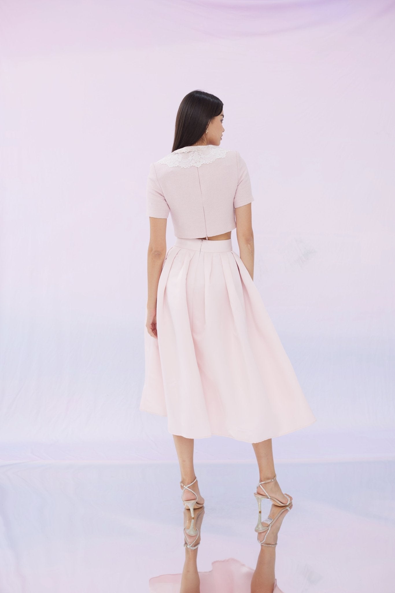 Felicita Pink Tweed Top - Nimisski