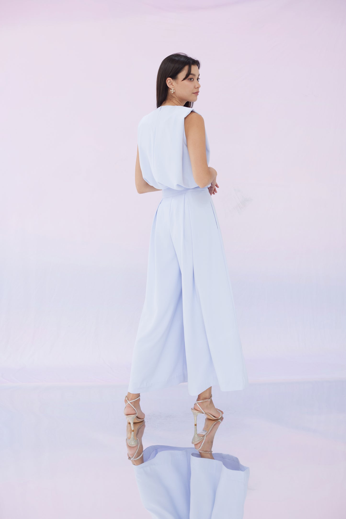 Elyssa Light Blue Sleeveless Top