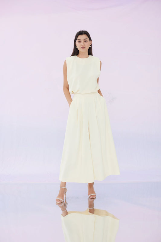 Elyssa Yellow Sleeveless Top - Nimisski