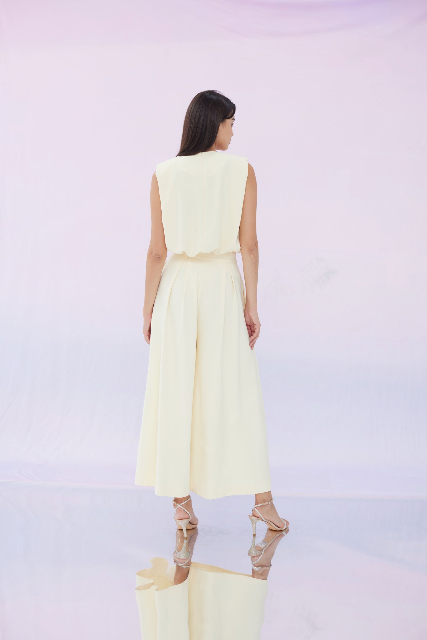 Elyssa Yellow Sleeveless Top