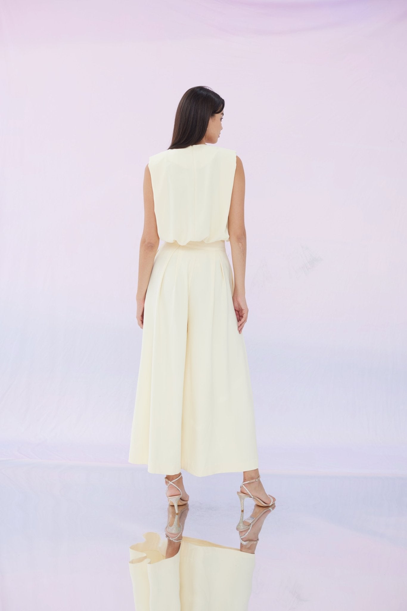 Elyssa Yellow Sleeveless Top - Nimisski