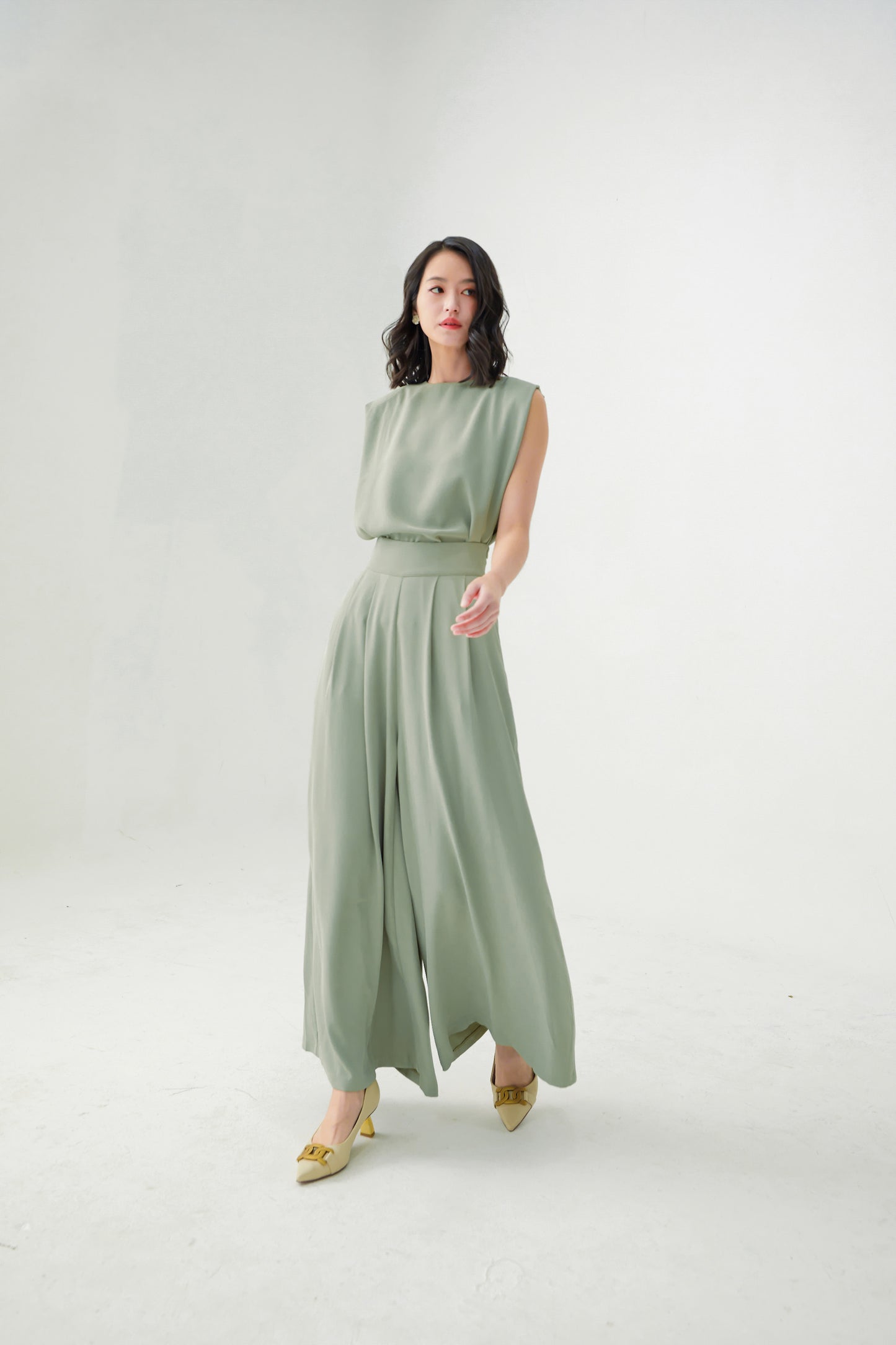 Elyssa Dusty Green Top
