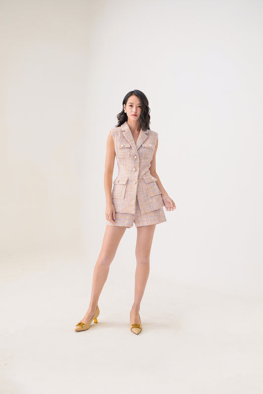 Emelyn Pink Tweed Blazer