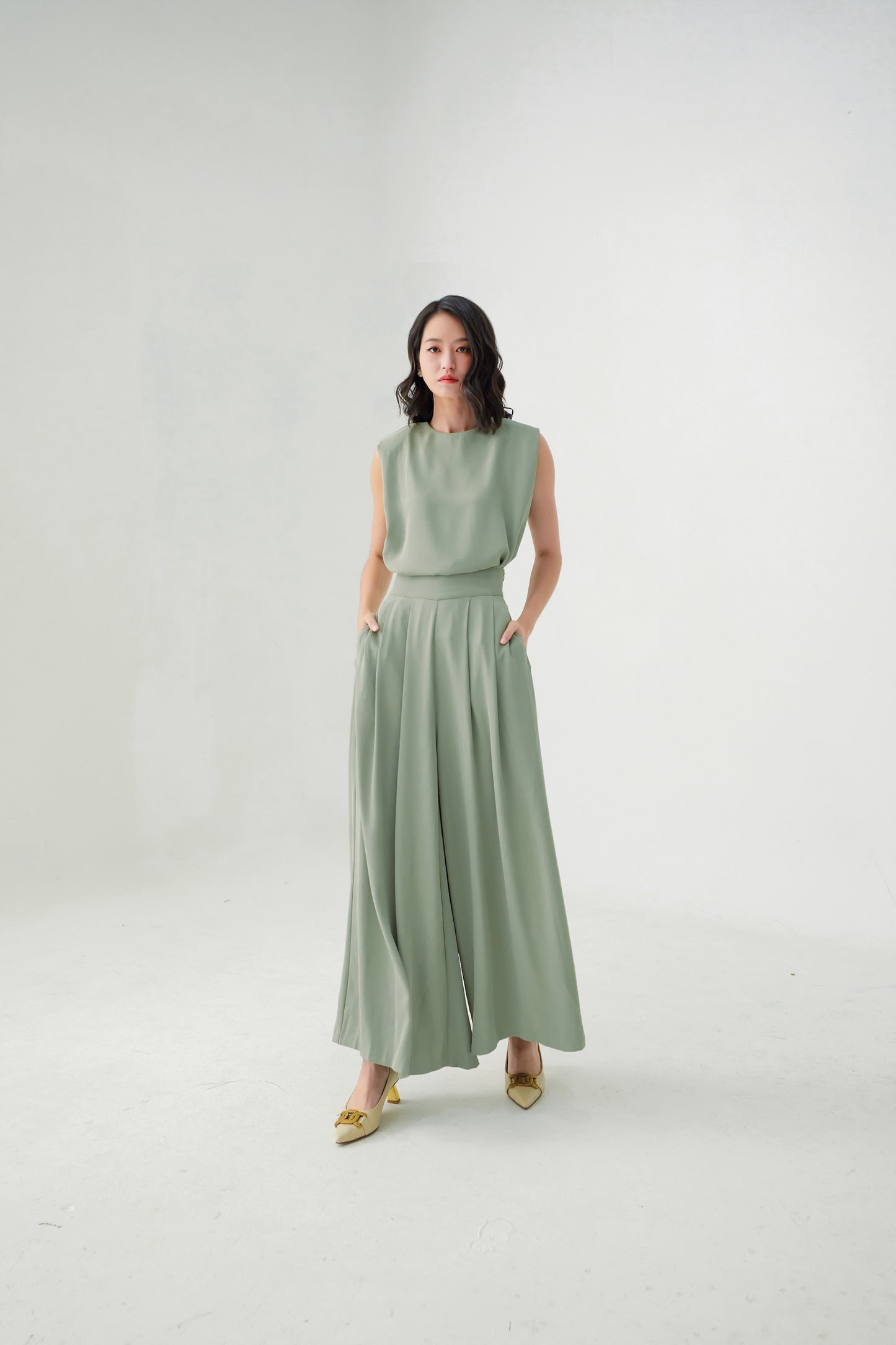 Elyssa Dusty Green Top