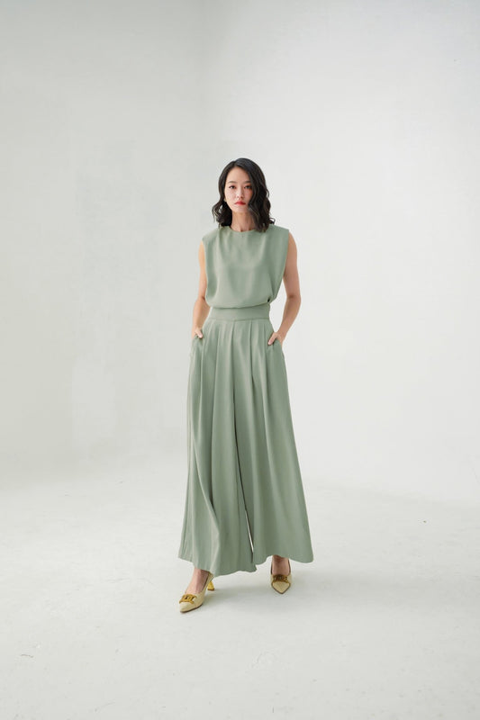 Elyssa Dusty Green Top - Nimisski