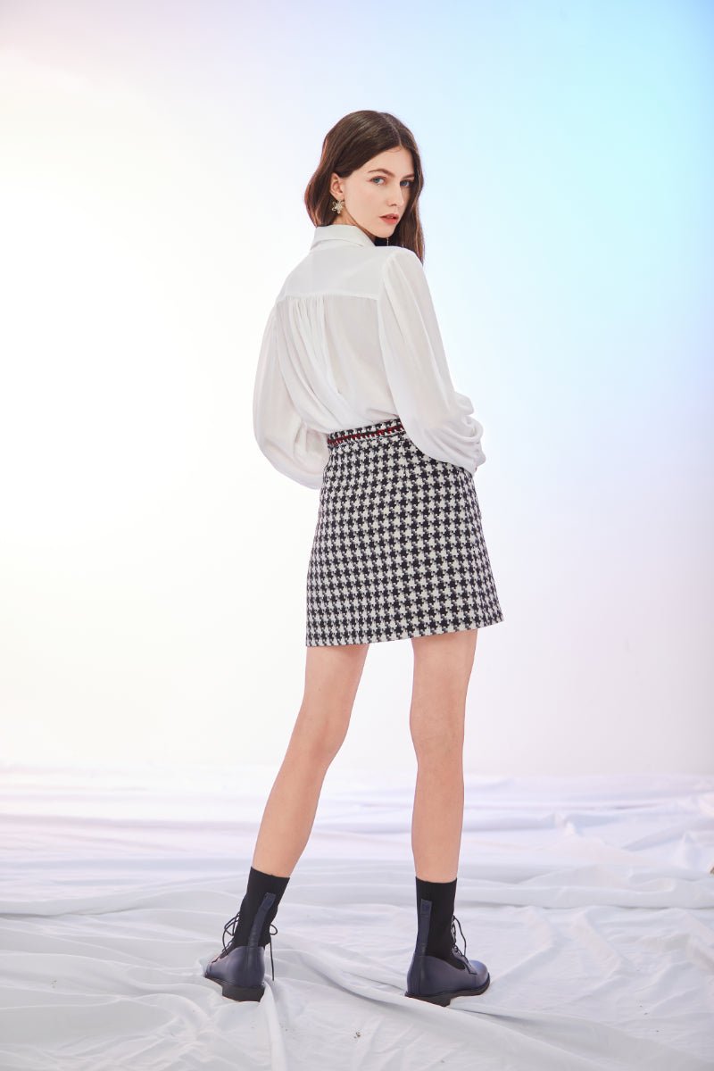 Deanna Tweed Mini Skirt Black - Nimisski