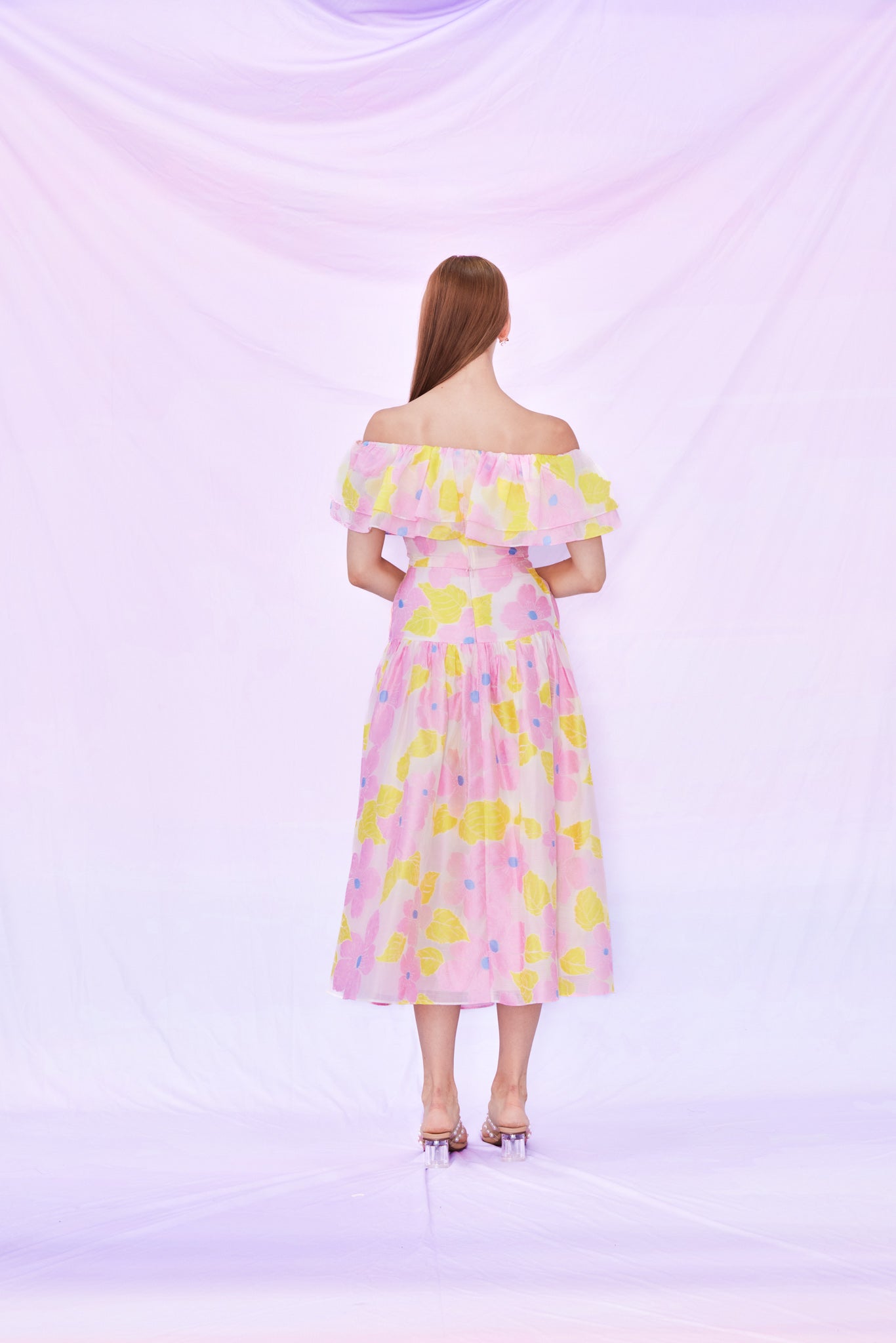 Fidella Yellow Pink Flower Top