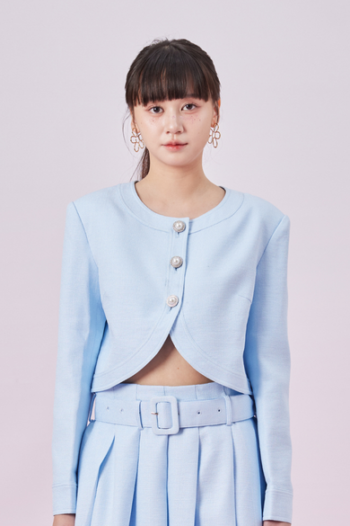 Ceryce Blue Crop Jacket