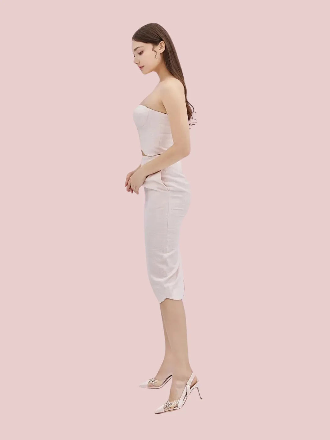 Giulianna Pink Tweed Skirt